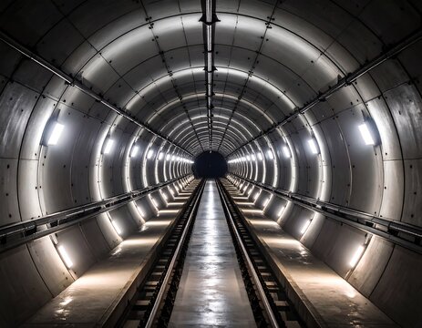Underground tunnel perspective