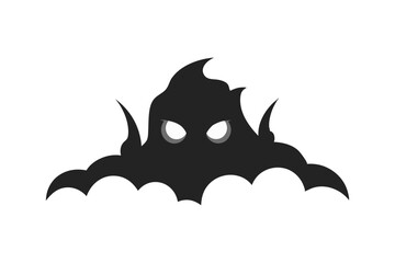 Fog Mist Effect for Halloween on White Background Design