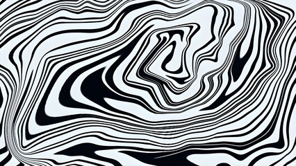 Seamless black and white abstract wave pattern texture – retro marble swirl design for textile prints, vintage wallpaper, graphic backgrounds, modern interior decor, and monochrome illustration art

