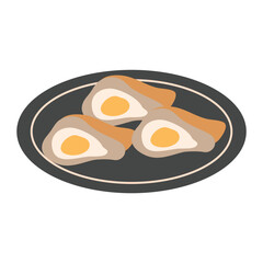 Pempek Indonesian Food.eps, Pempek is fish cake traditional street food