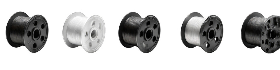 Spools of wire in various colors