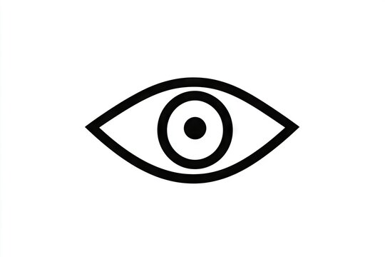 Simple black outline of an eye.