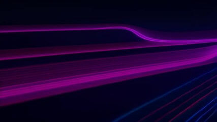 Colorful light streaks on dark background, purple and blue abstract neon lines. - Powered by Adobe