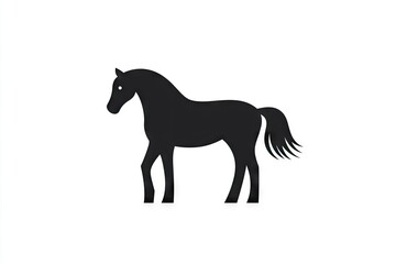 Fototapeta premium Silhouette of a horse.