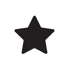 Obraz premium Favorite star icon vector. solid black star icon used to mark favorites, reviews, ratings, or bookmarks in digital content.