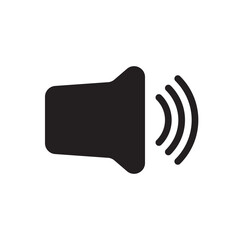 Volume speaker icon vector. speaker with sound waves icon, perfect for audio settings, music players, or notification designs.