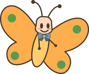 주황 나비 아이콘