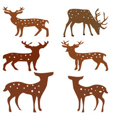  a set of deer vector icons, arts, image ang graphics. colorful deer illustrator image