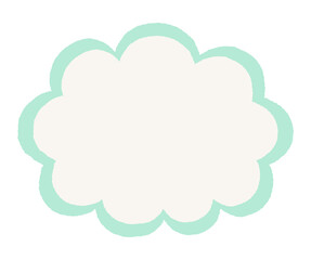 シンプルな雲形の飾り枠