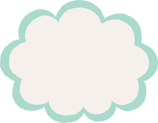 シンプルな雲形の飾り枠