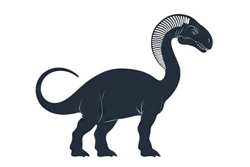 Obraz premium Profile view of a stylized dinosaur silhouette.