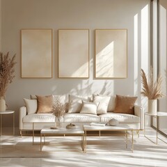 Minimalist Geometric Decor in Warm Tones