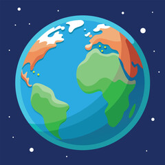 world illustration - planet earth vector graphic