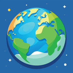 world illustration - planet earth vector graphic