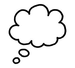 手描き風の雲形の吹き出し
