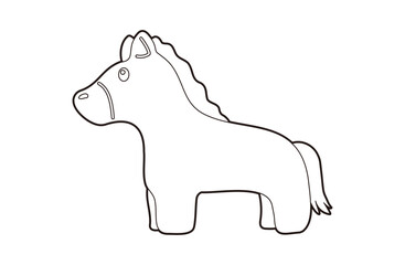 Simple pony line art (coloring page)