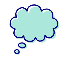 シンプルな雲形の吹き出し