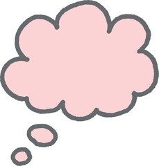 思考している時の雲形の吹き出しアイコン
