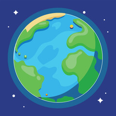 world illustration - planet earth vector graphic