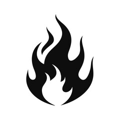 Fire sign, fire silhouette, fire flame
