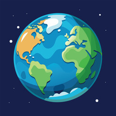 world illustration - planet earth vector graphic