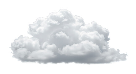 Isolated Cumulus Cloud: Fluffy White Sky Object