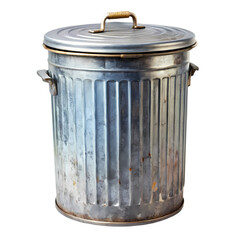 Metal Garbage Can:  Waste Disposal Container, Recycling Bin, Trash Can Illustration