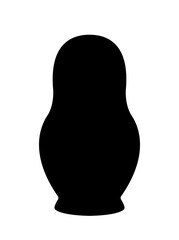 The silhouette of a matryoshka doll. Russian nesting dolls.
 Vector image