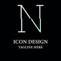 Letter N Design Creative Modern logo