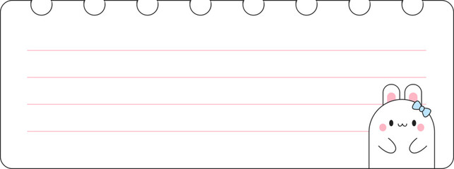 Cute Pastel Pink Kawaii Text Box Label for Scrapbook and Design