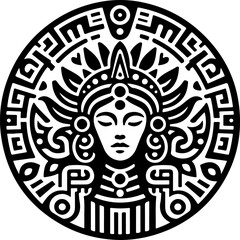 sketch vector silhouette illustration design icon logo symbol detail mandala ancient classic vintage europe