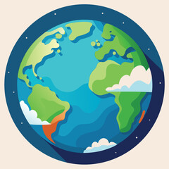 world illustration - planet earth vector graphic