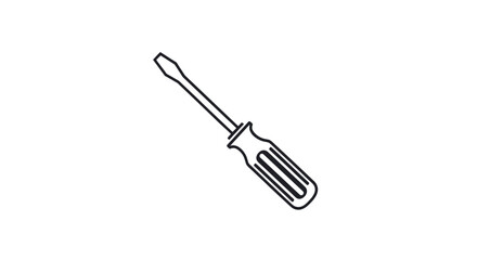 Fototapeta premium Isolated Screwdriver Illustration on a transparent Backdrop Engineering and Maintenance Equipment