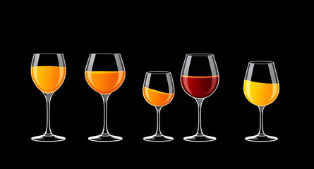 classic wine glass, romantic wine glass, wedding wine glass, barware, drinkware, alcohol glass, beverage glass, dinner wine glass, fancy wine glass, wine glass vector, empty wine glass, filled wine gl