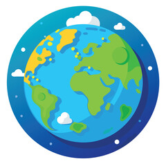 world illustration - planet earth vector graphic