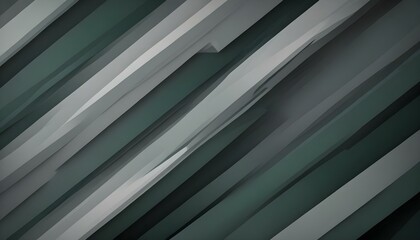 Fototapeta premium A modern abstract design with diagonal layers in shades of gray and teal creating depth.