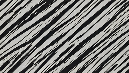 Dynamic black and white abstract painting composed of expressive, diagonal brushstrokes.