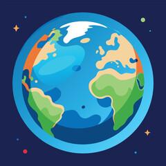 world illustration - planet earth vector graphic