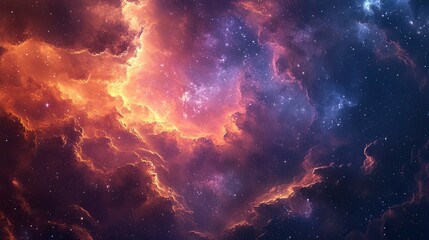 A celestial dance of cosmic dust and stellar fire a breathtaking glimpse into the heart of the universe against a nebula