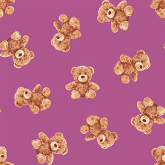 Seamless Teddy Bear Pattern 08 June 2025