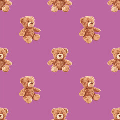 Seamless Teddy Bear Pattern 09 June 2025