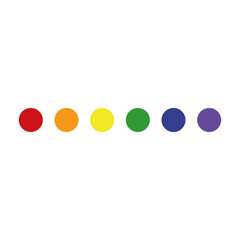 Colorful Decorative Divider Line. Vector Illustration