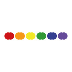 Colorful Decorative Divider Line. Vector Illustration