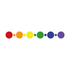 Colorful Decorative Divider Line. Vector Illustration