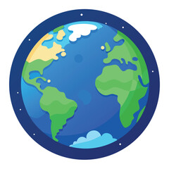 world illustration - planet earth vector graphic
