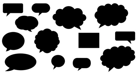 Speech bubble silhouette, Chat bubble icon, Talk bubble silhouette, Dialogue balloon, Comic bubble icon, Message bubble silhouette, Text bubble icon, Blank speech bubble, Outline speech balloon, Conve