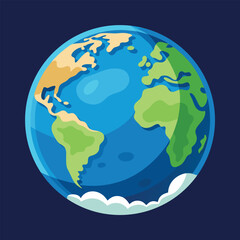 world illustration - planet earth vector graphic