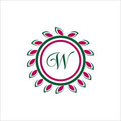  Elegant Floral Monogram A logo design
