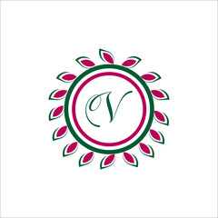  Elegant Floral Monogram A logo design
