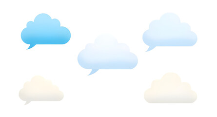 cloud speech bubbles set, cartoon cloud speech bubbles, cloud chat bubbles vector, comic speech bubble cloud, speech bubble cloud icons, cloud-shaped text bubbles, hand-drawn cloud speech bubbles, cut